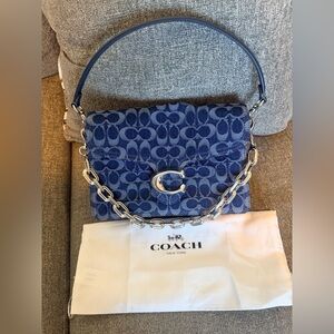 Coach Outlet Chain Tabby Shoulder Bag In Signature Denim